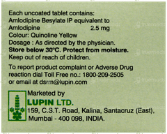 Lupidip 2.5 Tablet 10 Lupidip 2.5 Tablet 10
